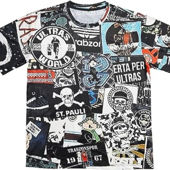 New Men's Patches Shirt Multiple Sizes - Picture 1 of 2